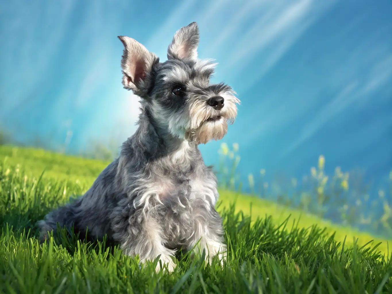 A happy dog participating in a scent detection activity, sniffing out a hidden object with determination and excitement, highlighting the mental stimulation and engagement of scent work.