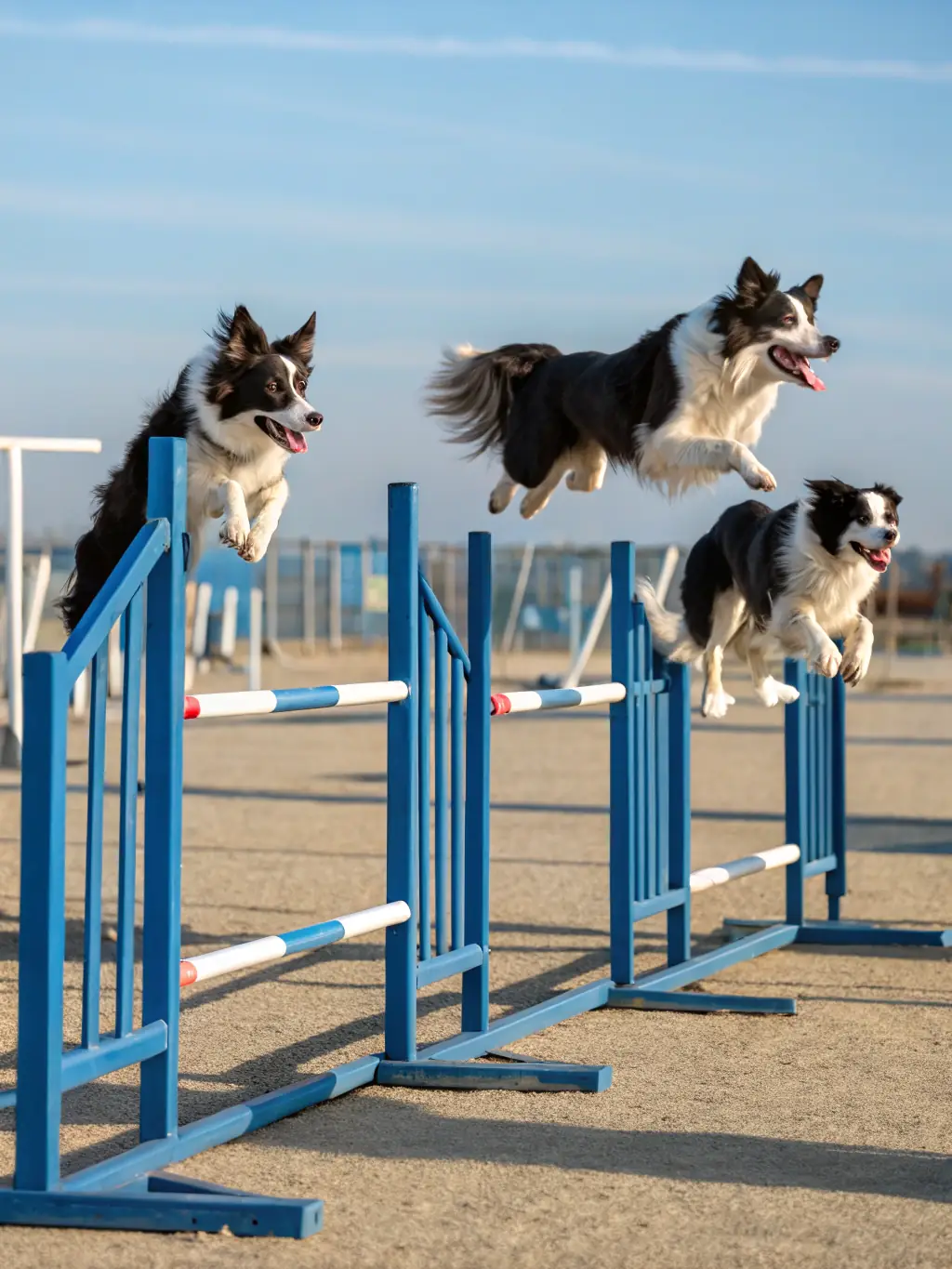 A photo of dogs participating in an agility course during a canine activity event organized by LES CYNO'PATTES D'ALLOGNY, highlighting the fun and skill-building aspects.